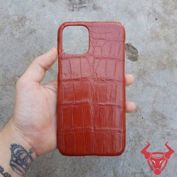 Ốp Lưng Da Cá Sấu Màu Nâu Đỏ Iphone11 OD0408