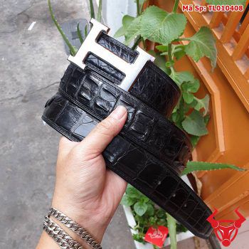 Thắt Lưng Nam Da Cá Sấu Liền Bọc Viền 4cm TL1A4B8K44