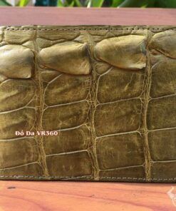 Bóp Nam Da Cá Sấu Màu Rêu Vàng VB1403-RV