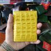 Ví Name Card Da Cá Sấu Gai Đuôi Màu Vàng VS0502