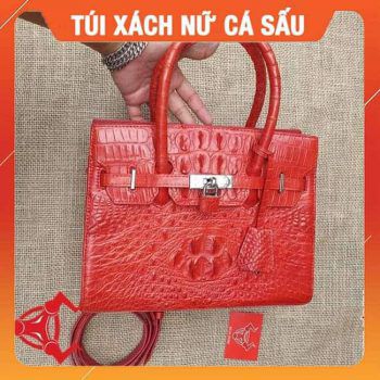 Túi xách nữ đeo chéo da cá sấu gù đỏ tươi